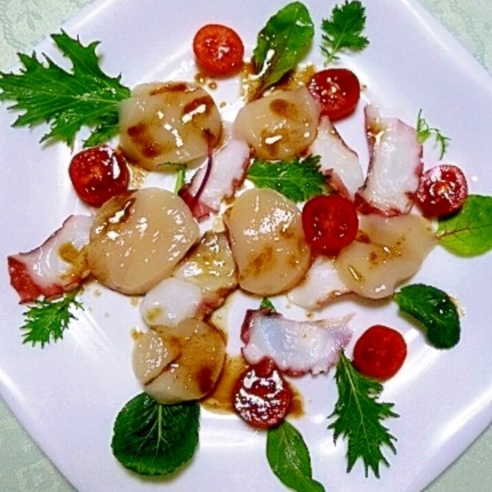 中華ドレッシングの海鮮サラダ